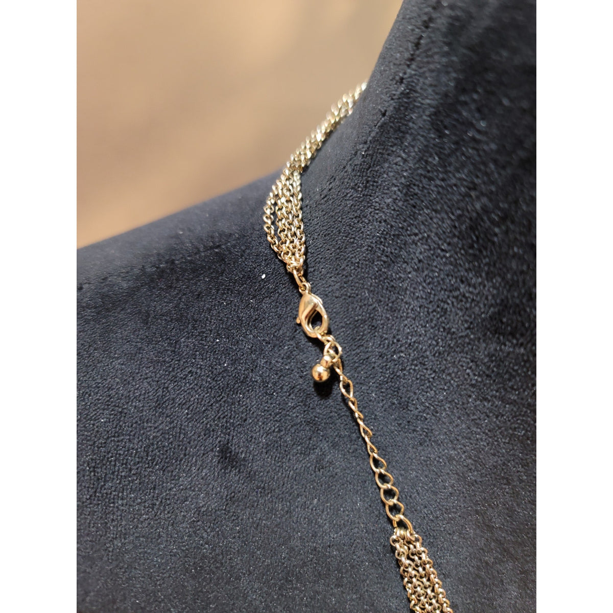 Women's Layered Teardrop Beaded Statement Necklace with Lobster Clasp Jewelry