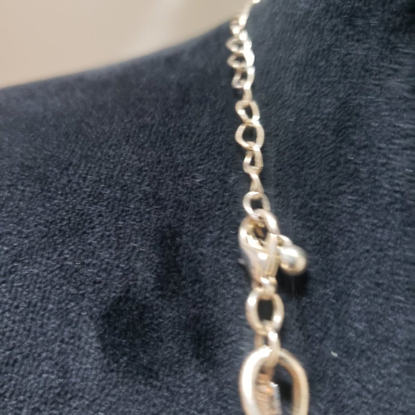 Fashion Gold Tone Link Chain Pink Stone Statement Necklace w/ Lobster Clasp