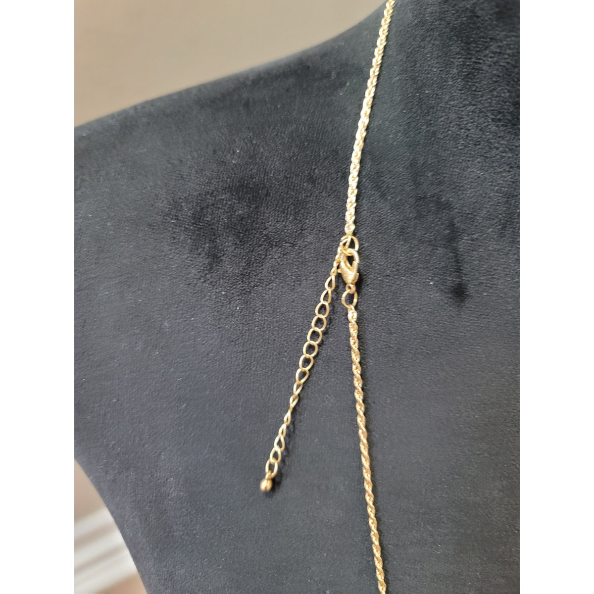 Women's Long Beaded Necklace with Tassel Pendant and Gold Chain