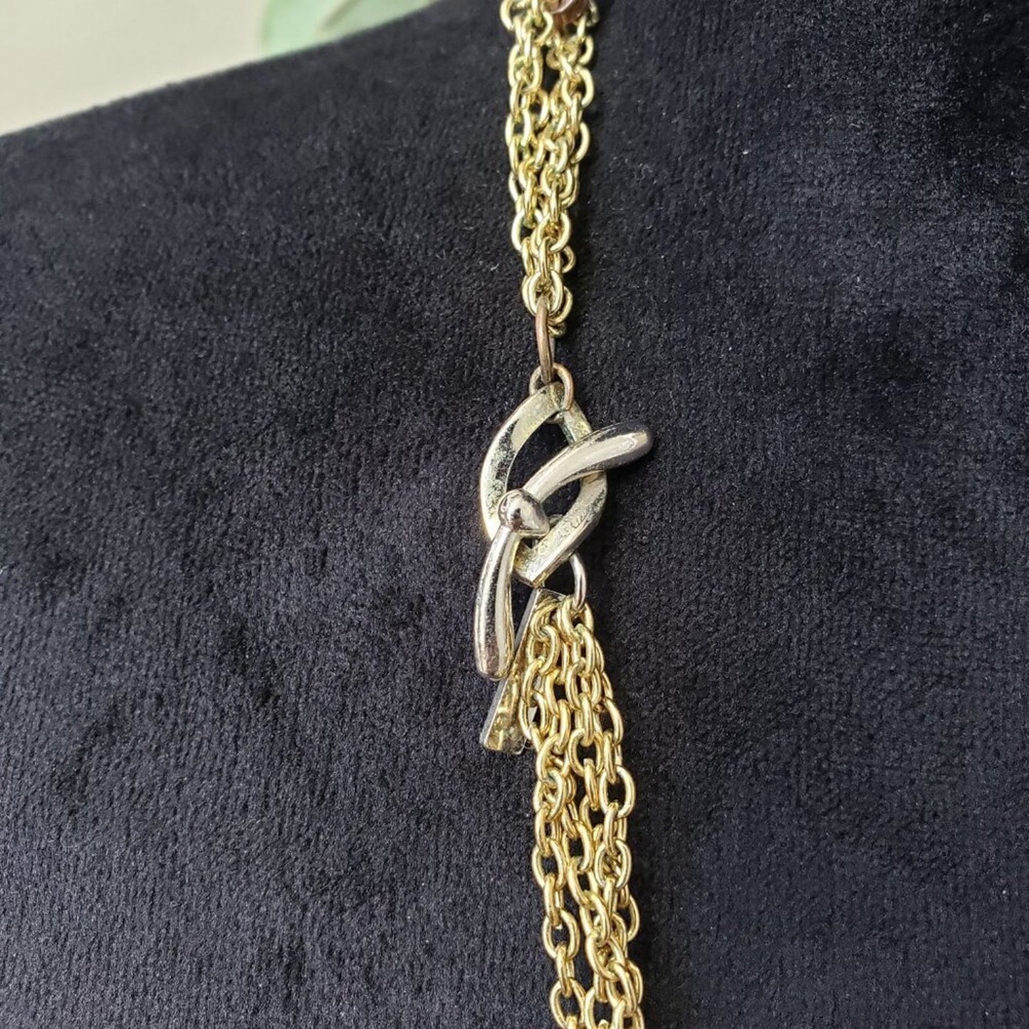 Women's Fashion Daisy Fuentes 2 Tone Chunky Chain Necklace with Toggle Clasp