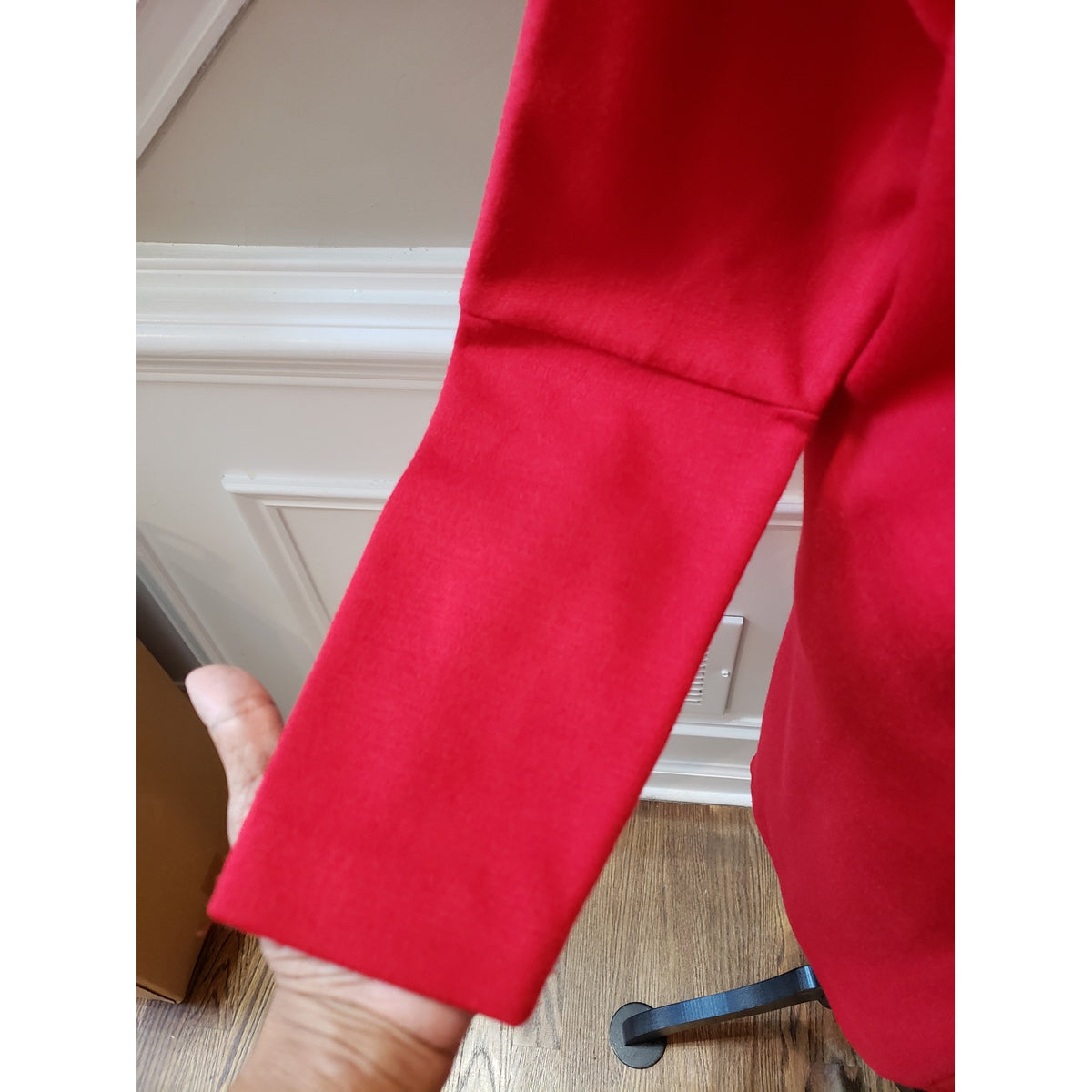 Liz Claiborne Sheath Dress Womens M Red Knit Raglan Sleeve Round Neck Back Zip