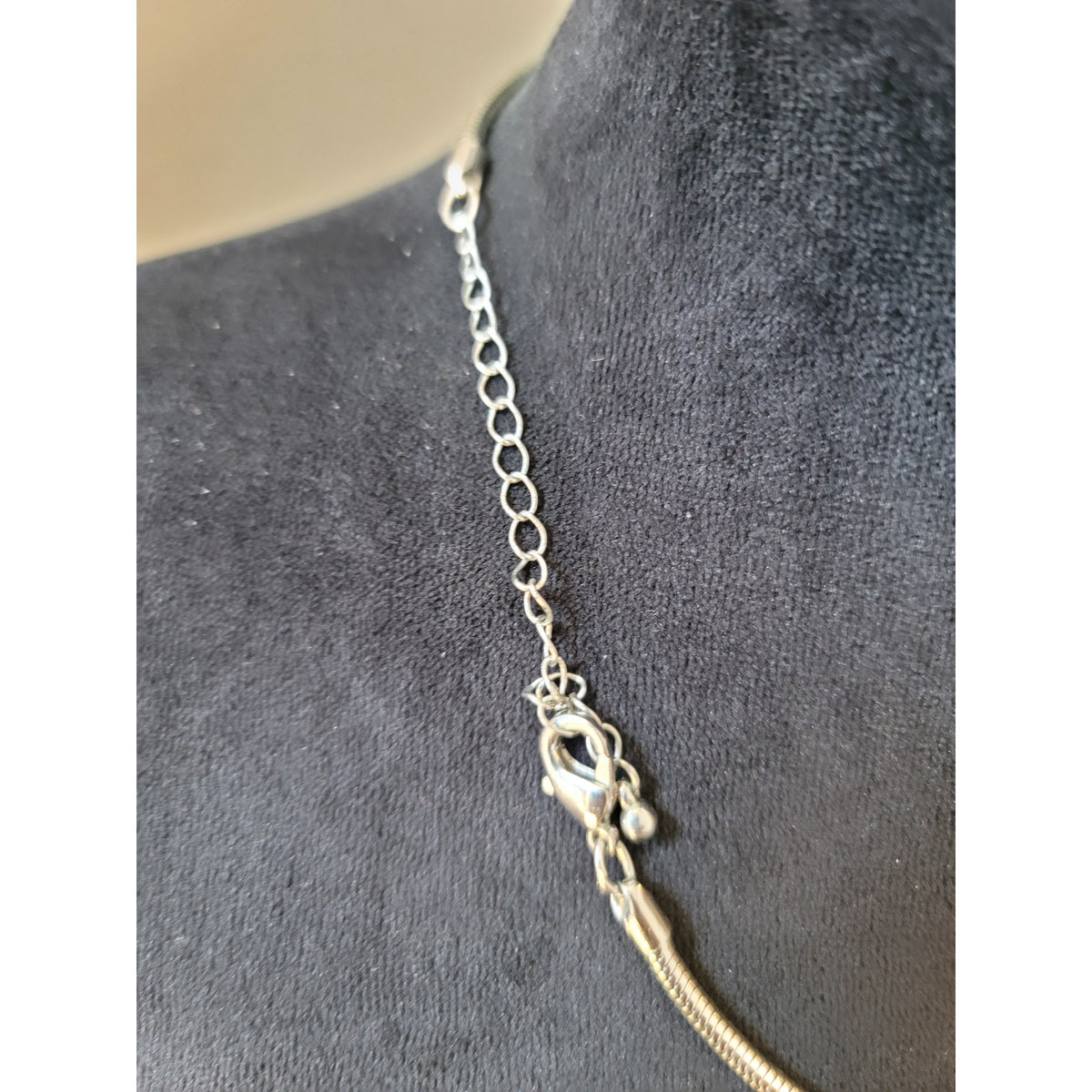 Women's Silver Statement Necklace With Lobster Clasp Layered Disc Crystal Design