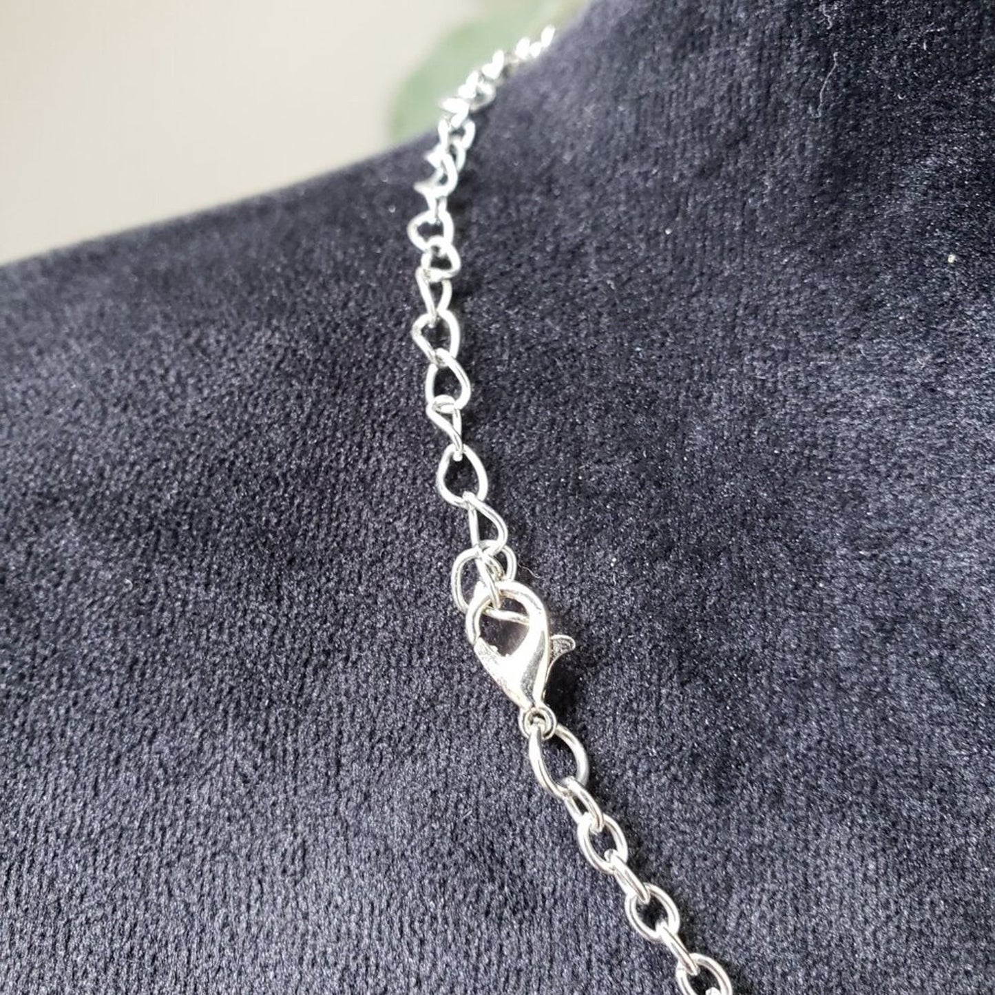 Women's Orange Teardrop Acrylic Silver Tone Chain Necklace Jewelry w/ Lobster Clasp