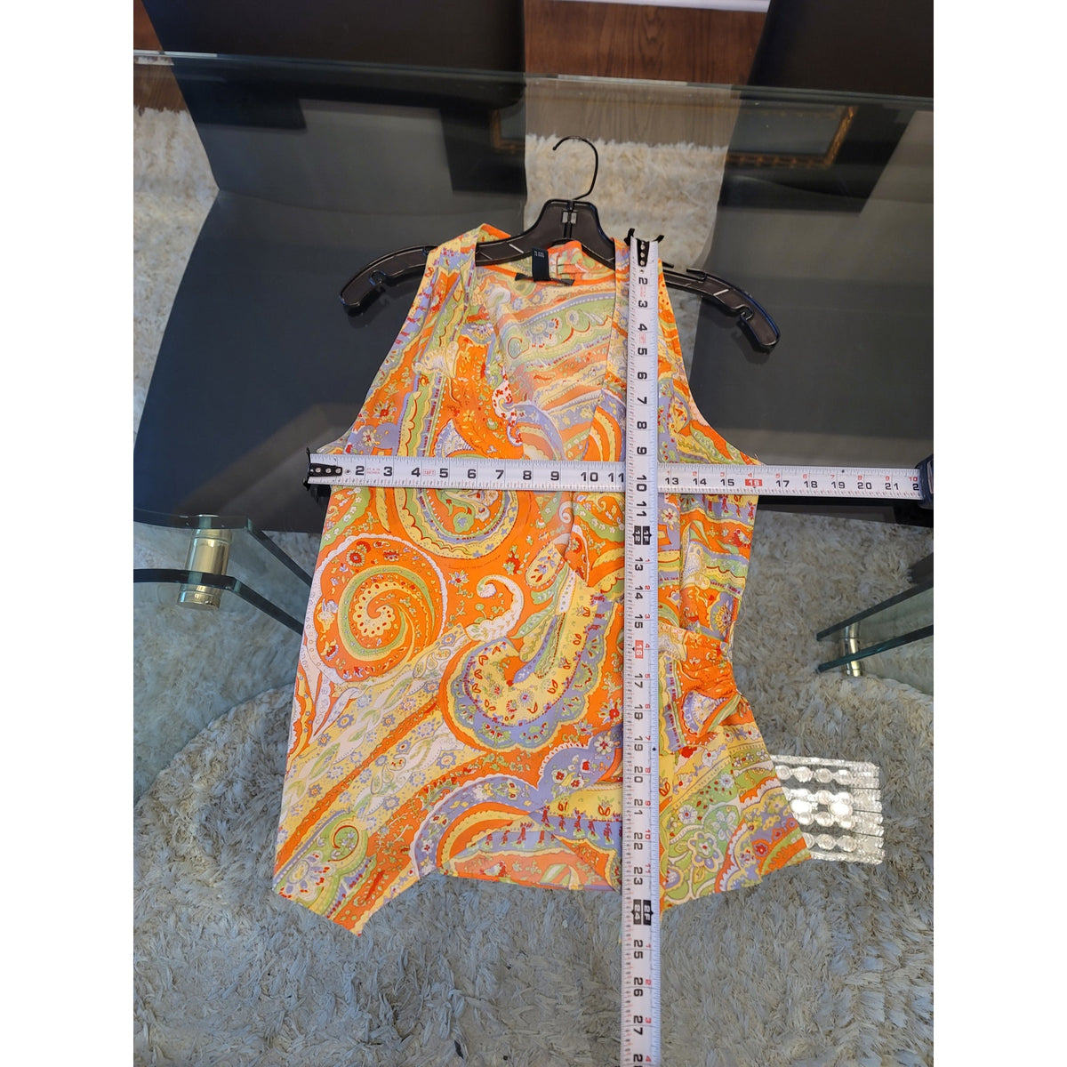 Lauren Ralph Lauren Blouse Top Women's SZ 2 Multicolor Paisley Surplice Neck