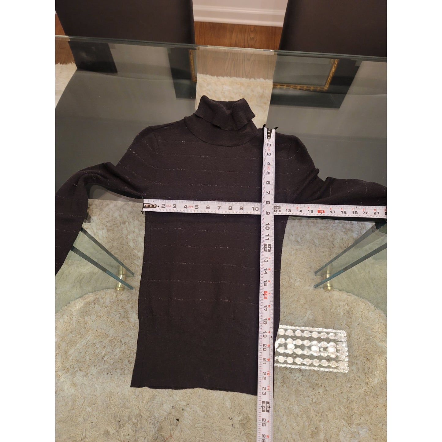 XOXO Turtleneck Sweater Women's Small Black Long Sleeve Knit Pullover Stretch