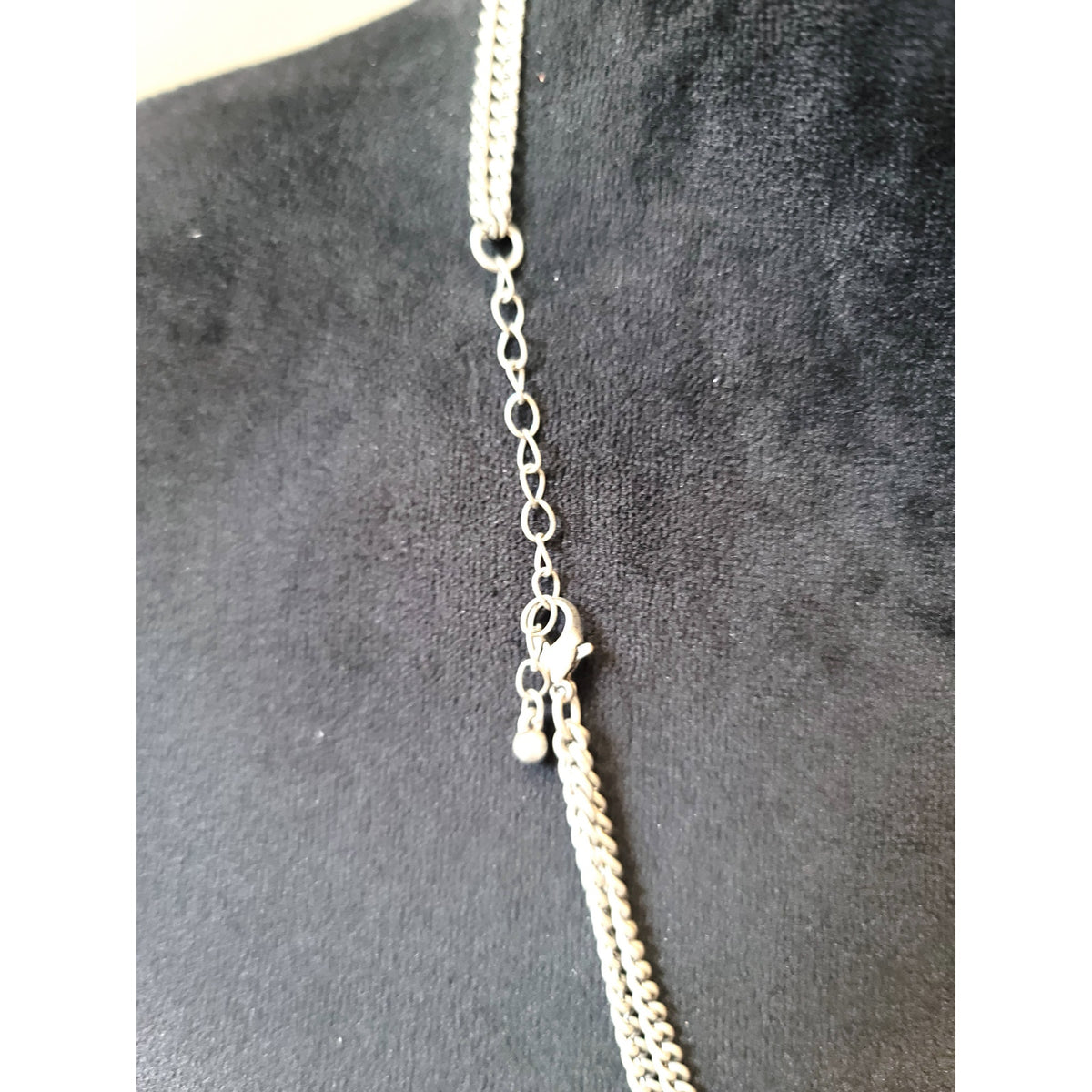 Women's Boho Tribal Layered Chain Pendant Necklace Silver Lobster Clasp Unique
