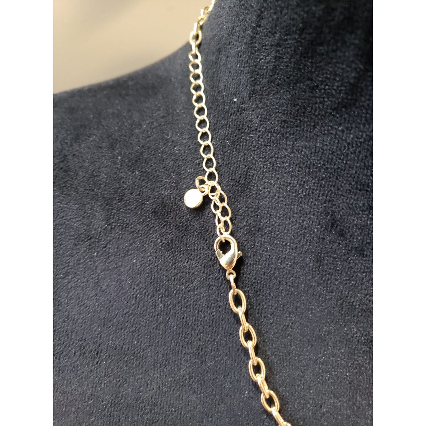 Women Gold Statement Necklace White Crystal Rhinestone Elegant Fashion Jewelry