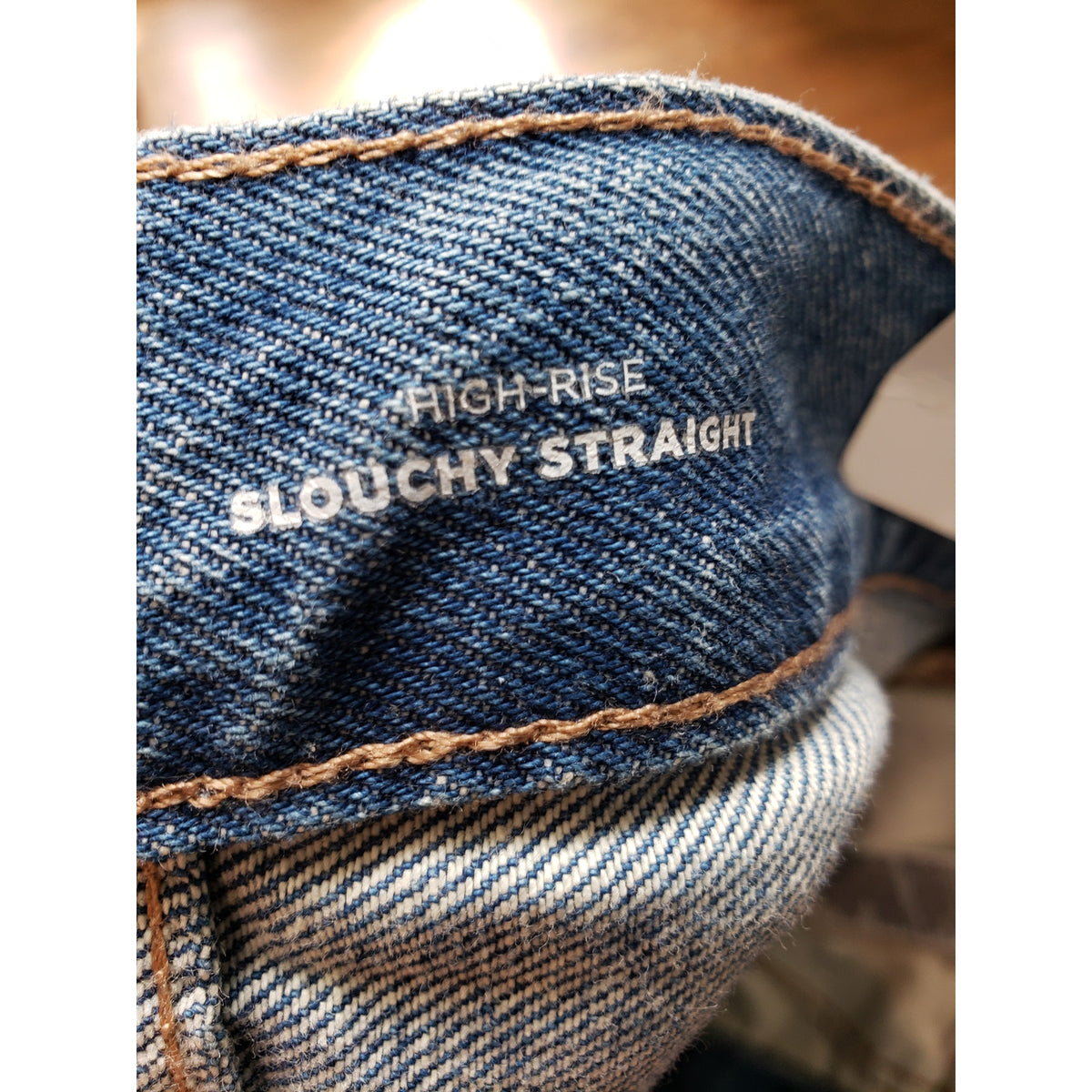 Old Navy Cut Off Shorts Women 4 Blue Denim Distressed High Rise Slouchy Straight