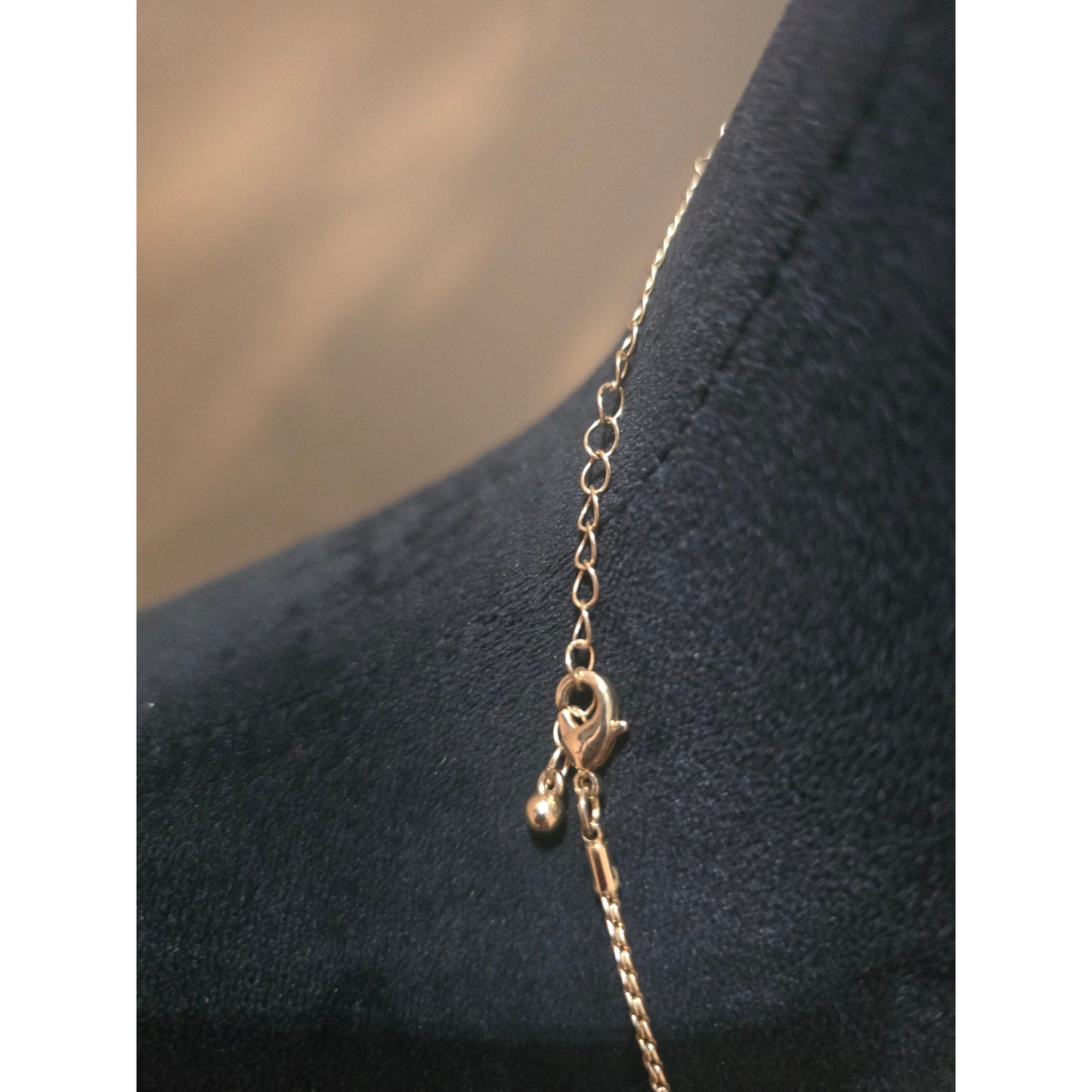 Women's Gold Tone Fringe Statement Necklace With Lobster Clasp Adjustable Chain