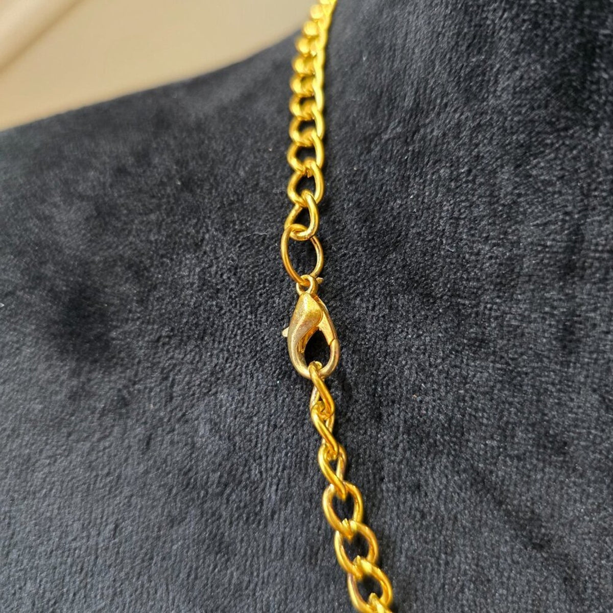 Womens Gold Tone Figure Detail Round & Bell Charm Pendant Necklace with Lobster