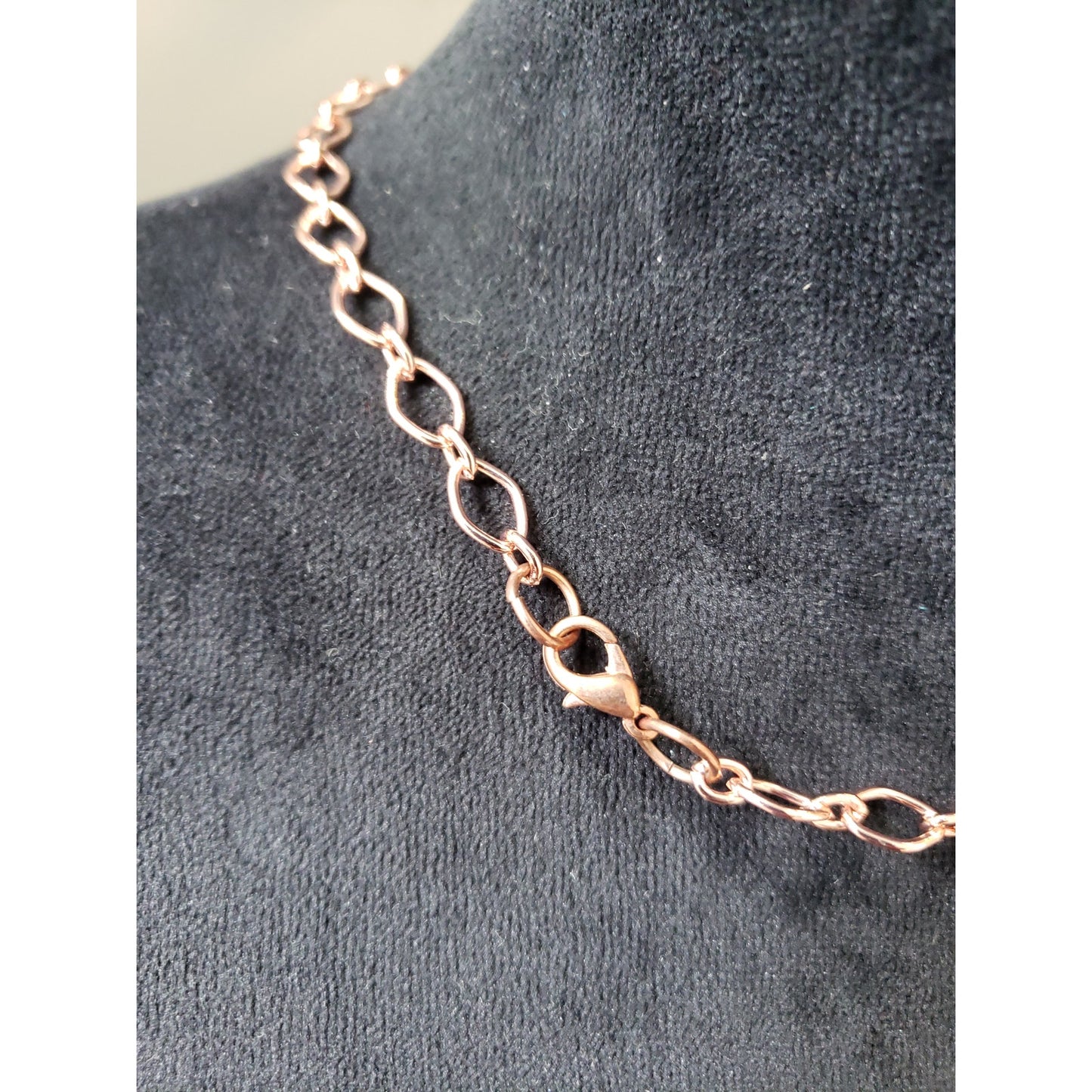 Women's Boho Turquoise Dangle Pendant Necklace Copper Chain Statement Jewelry