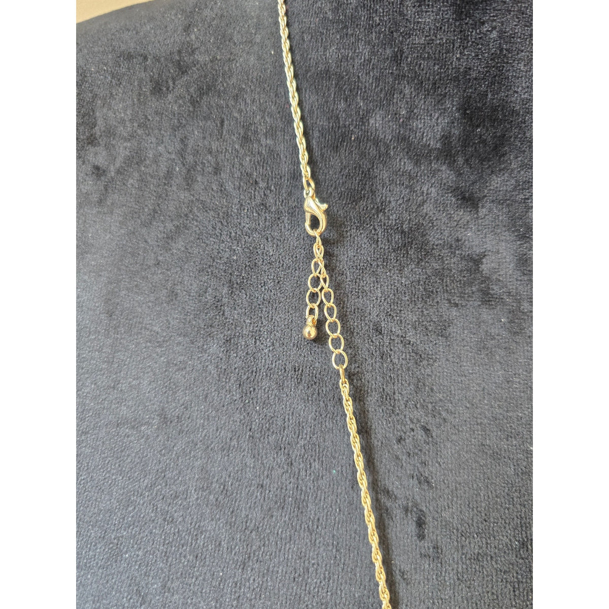 Gold Tone Rhinestone Cross Pendant Long Necklace Religious Statement Jewelry