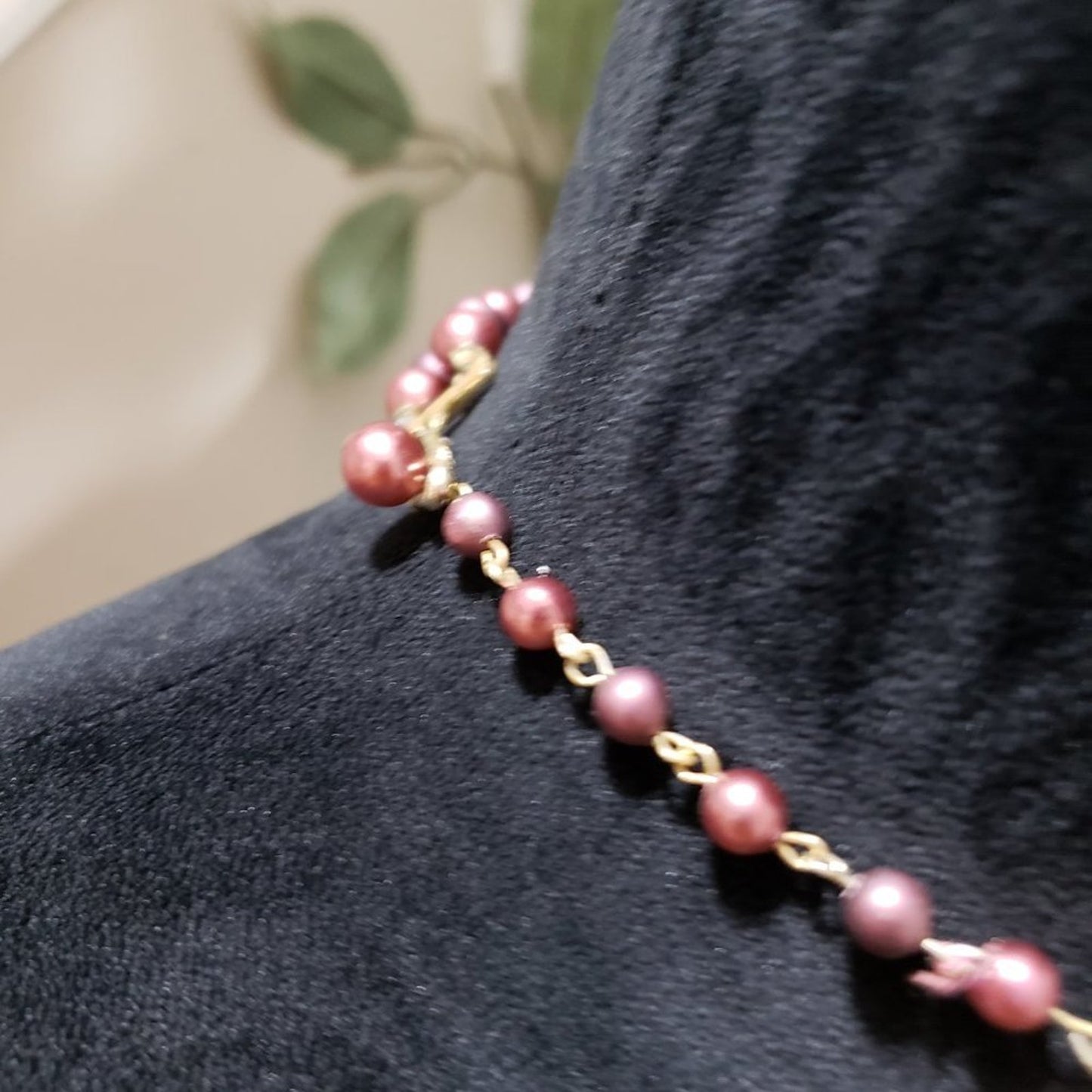 Women Fashion Double Strand Chunky Freshwater Pearl Beads Enamel Choker Necklace