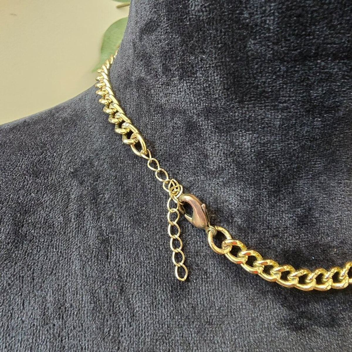 Womens Gold Tone Abstract Linear Cutout Metal Bib Necklace with Lobster Clasp