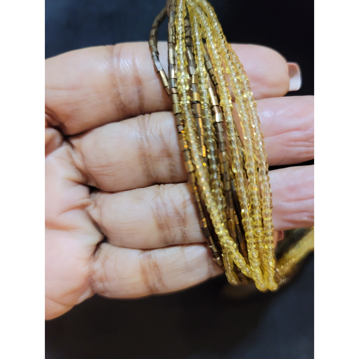 Womens Multi Strand Beaded Necklace With Brown Pendant And Lobster Clasp Closure