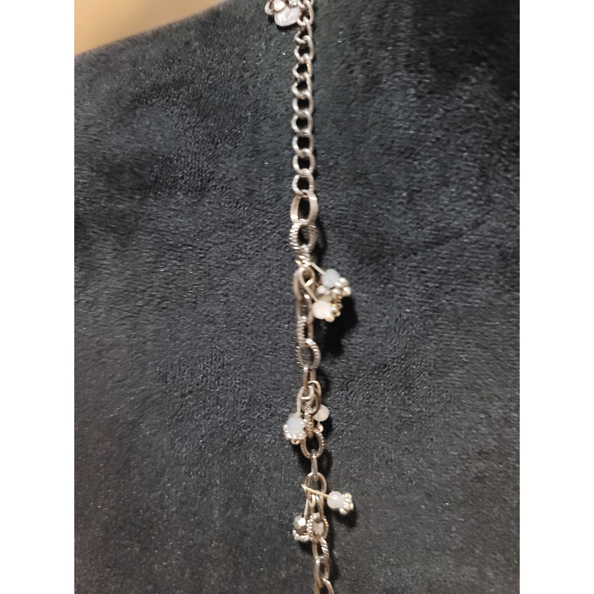 Women's Multi Strand Beaded Necklace With Faceted Beads And Lobster Clasp Design