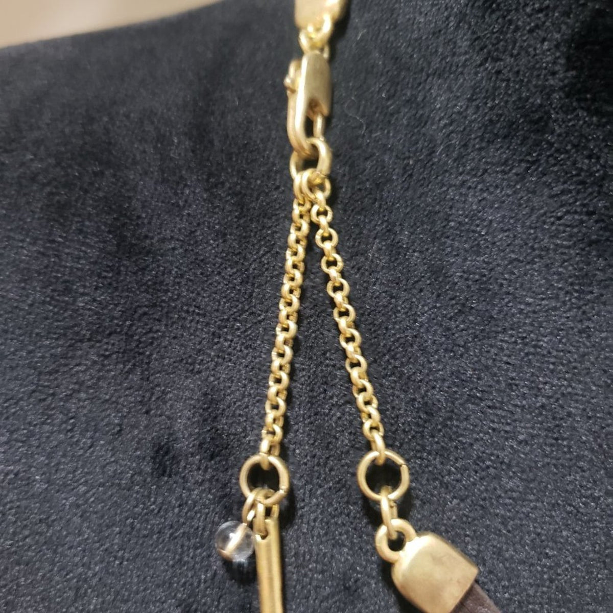 Women Fashion Boho Style Gold Tone Textured Large Circle Pendant Collar Necklace