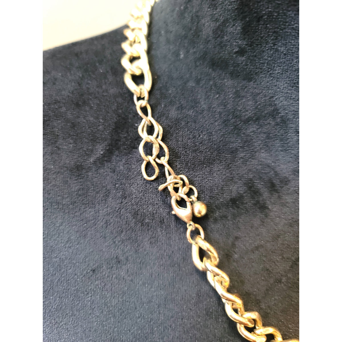 Women's Statement Tortoise Resin Necklace with Crystals Lobster Clasp Chain