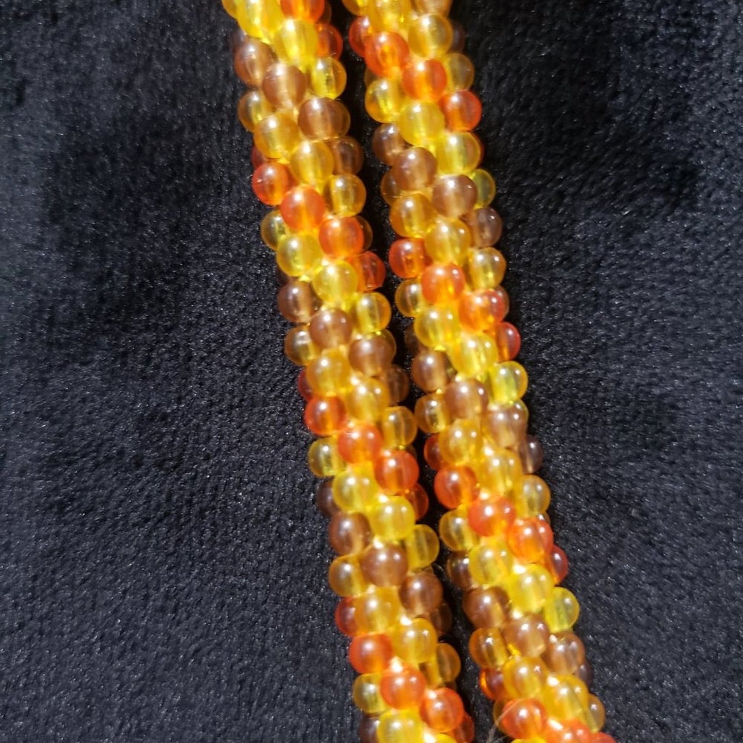 Women Fashion Elegant Double Strand Multicolor Tiny Glass Beaded Necklace