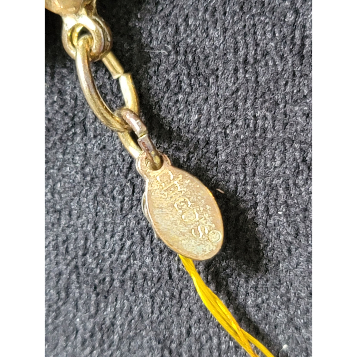 Chico’s Multi-Strand Yellow Cord Necklace with Mixed Stone & Resin Beads Jewelry