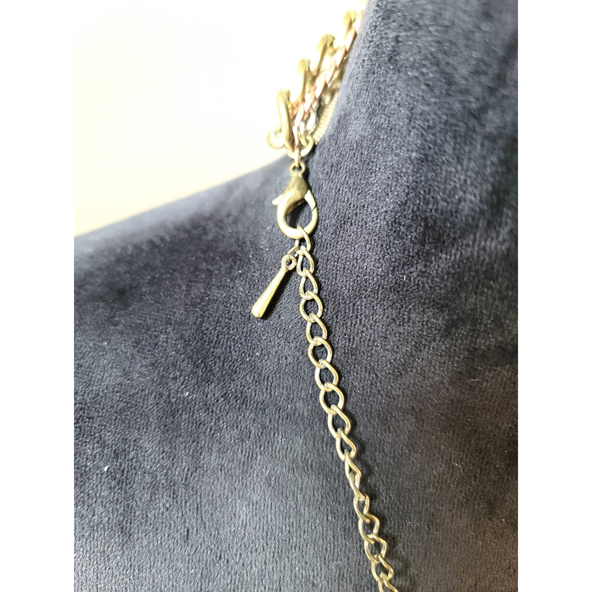 Women's Gold Multi Layer Chunky Chain Statement Necklace Lobster Clasp Bold