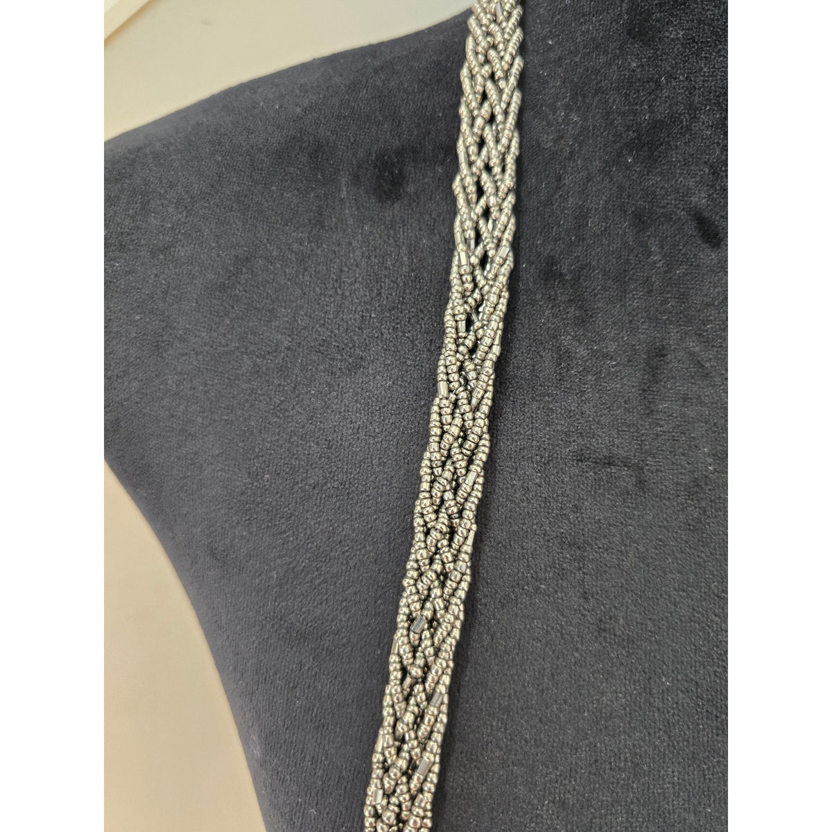 Silver Tone Multi Strand Long Layered Chain Tassel Statement Necklace