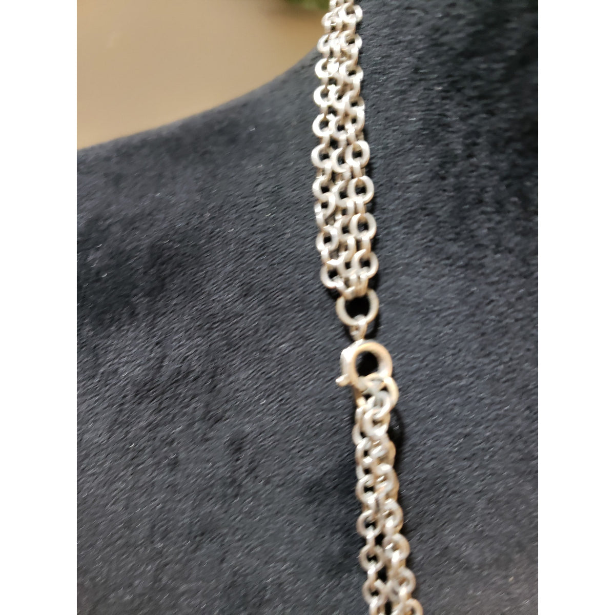 Womens Fashion Silver Tone Multi Layered Cable Chains Tassel Necklace Jewelry