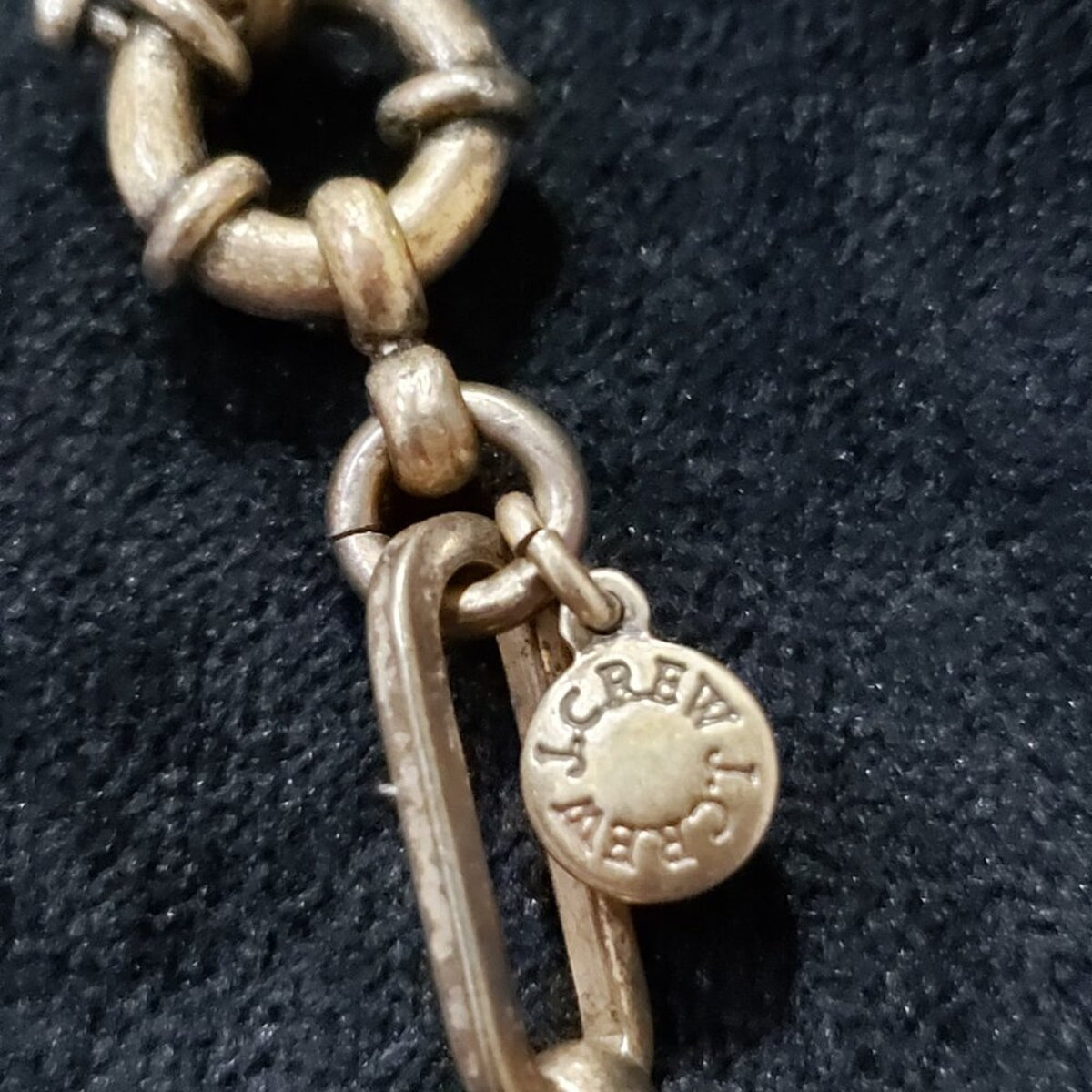 J.CREW Necklace Womens Multicolor Rhinestone Gold Tone Chain with Lobster Clasp