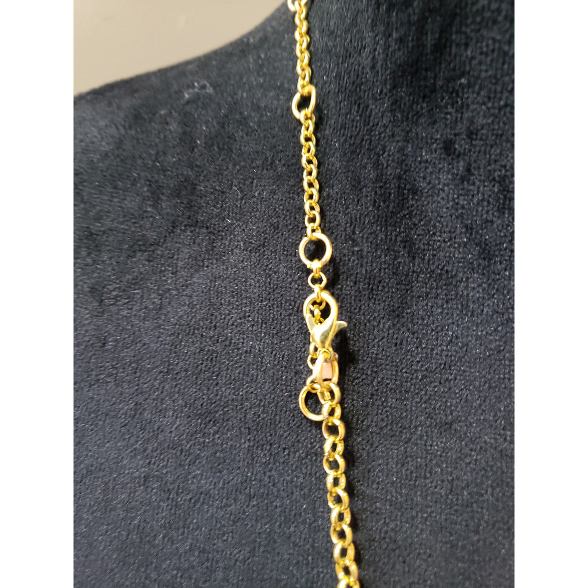 Women Fashion Gold Tone Pink Drippy Bubble Beads Prong-set Long Necklace Jewelry