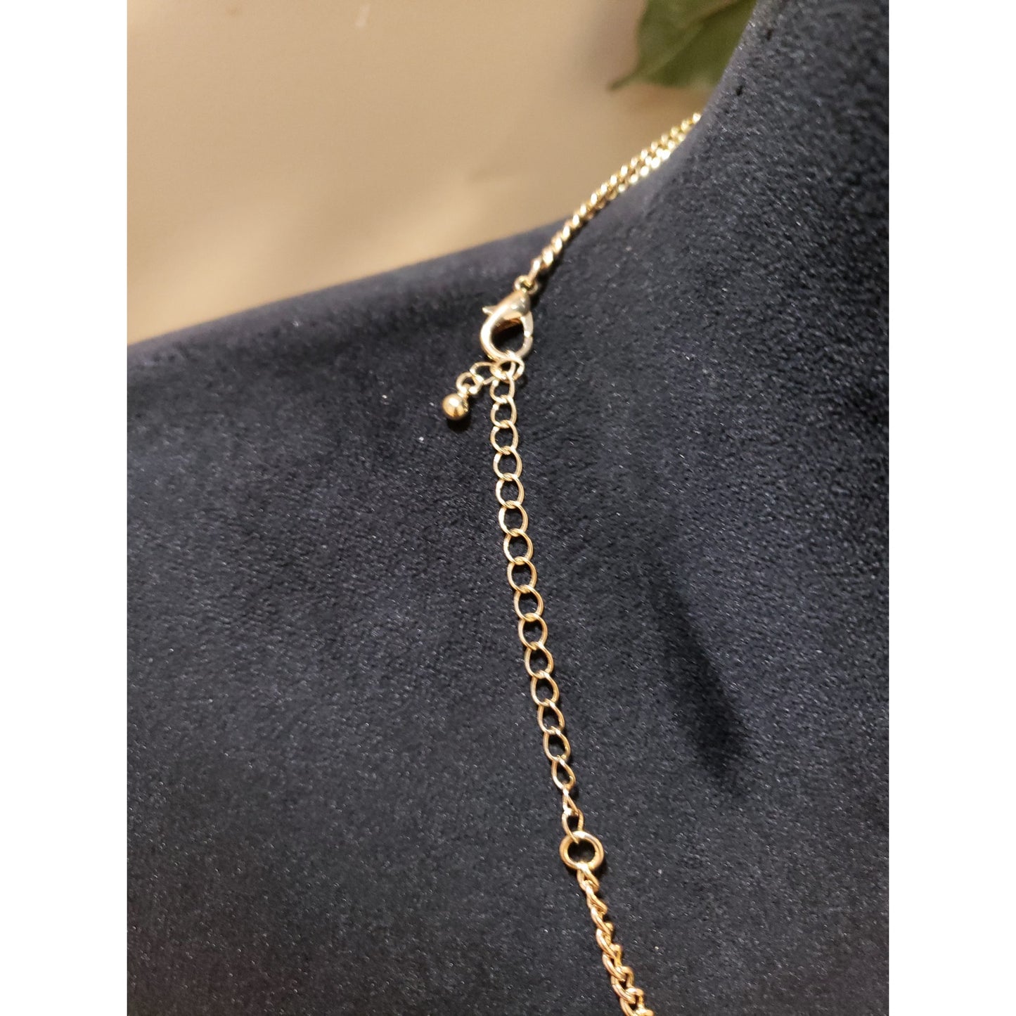 Womens Gold Tone Crescent Collar Necklace with Lobster Clasp Closure