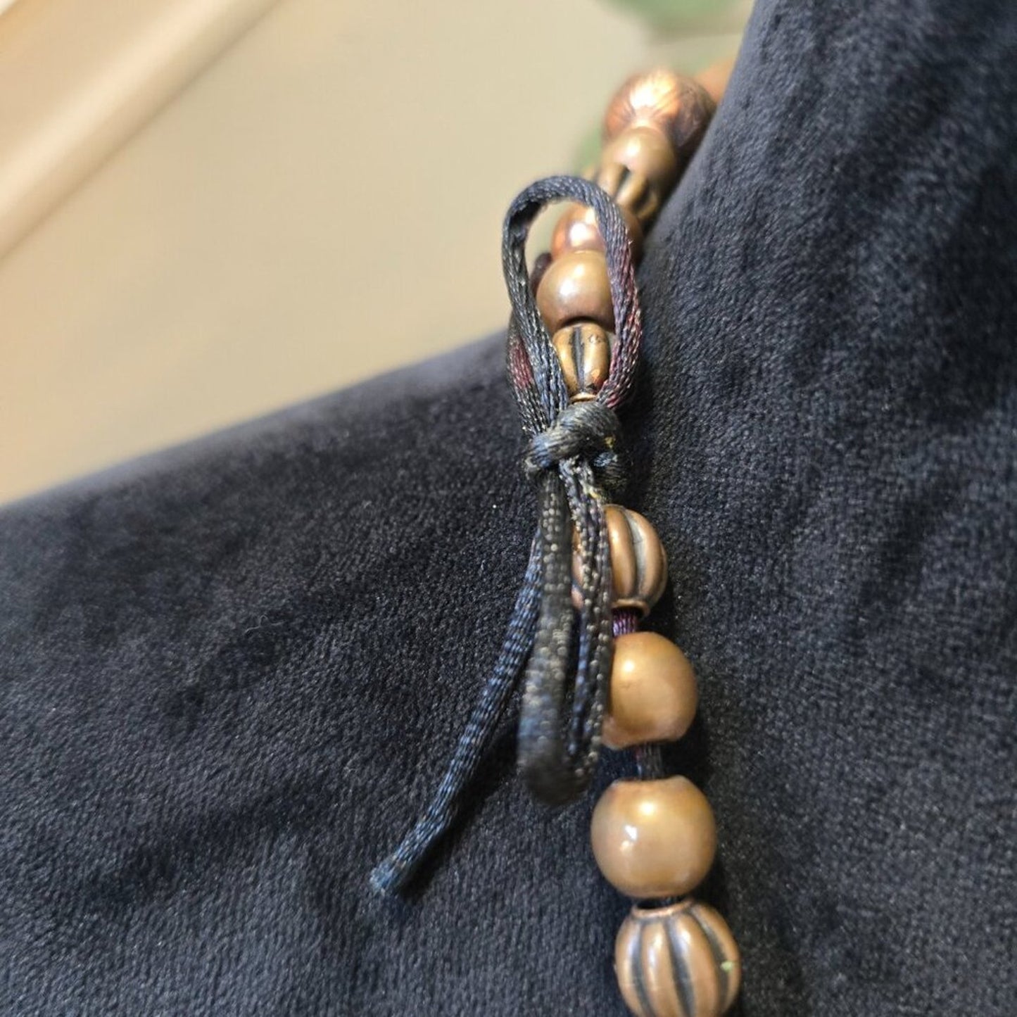 Women Wood Beaded Chinese Natural Hetian Jade Jewels Necklace with Lobster Clasp