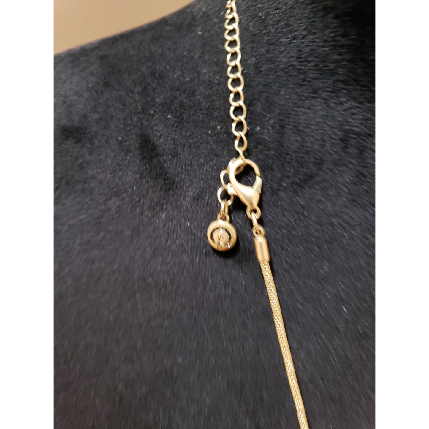Womens Fashion Gold Tone Tear Drop Charm Long Chain Lariat Necklace Jewelry