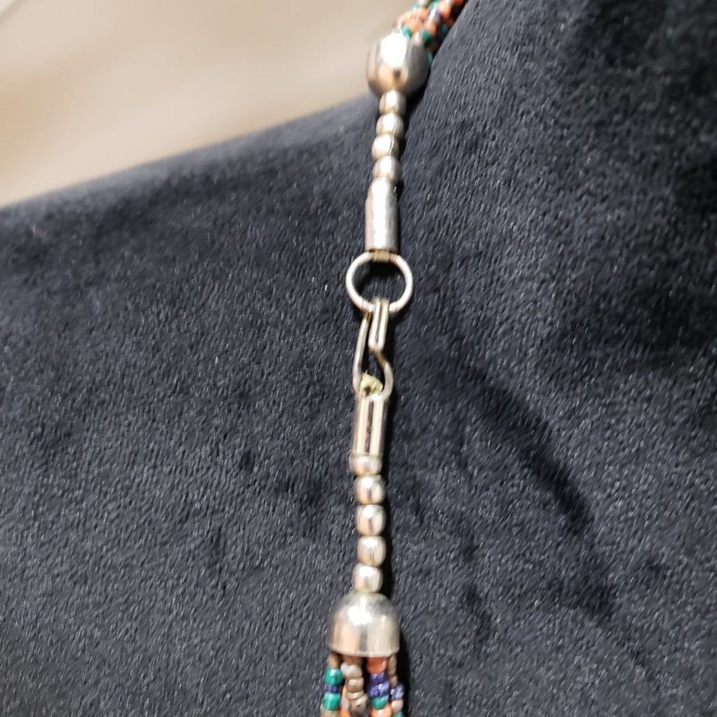 Womens Fashion Multicolor Resin Bone Beads Long Collar Necklace with Pearl Clasp