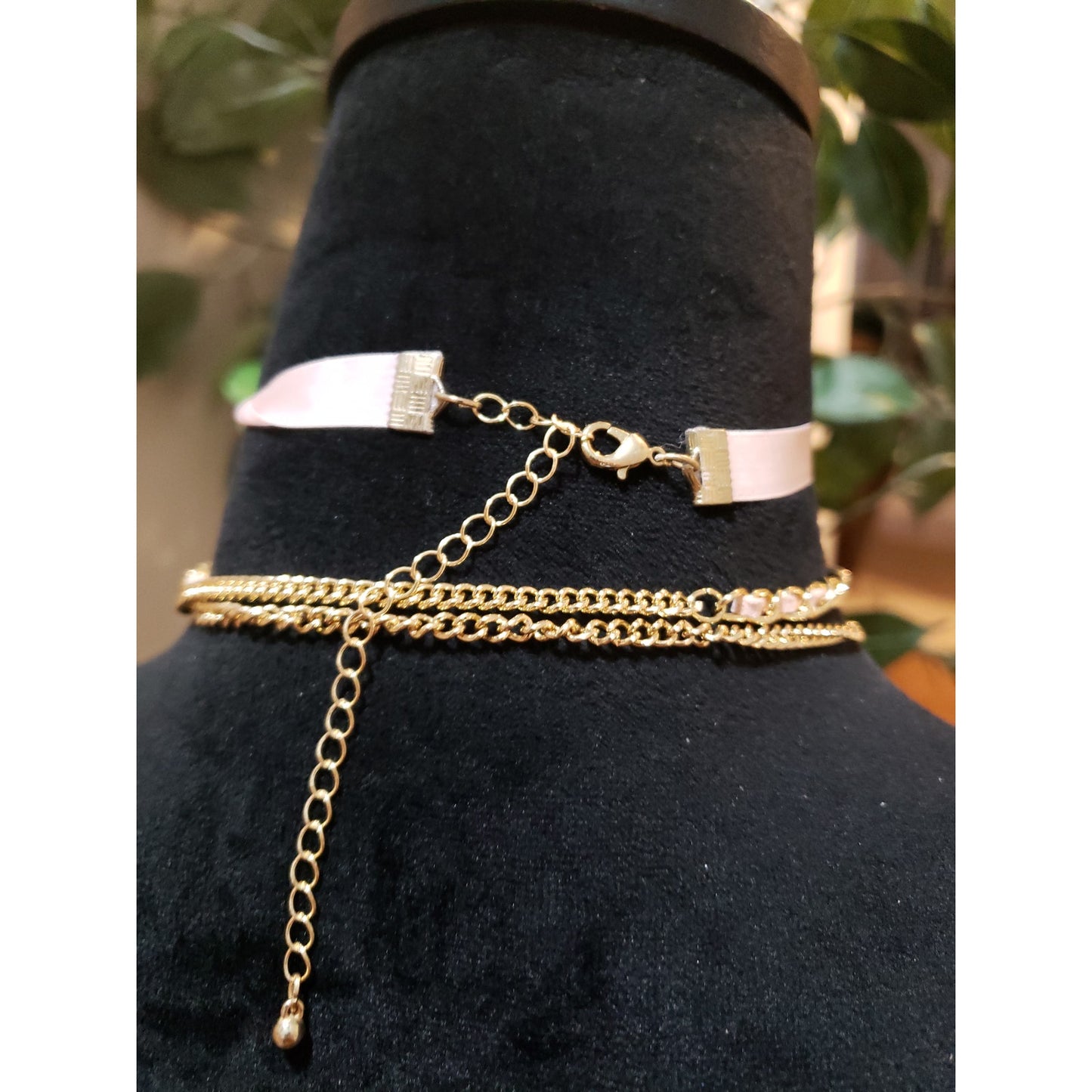 Womens Gold Tone Layered Chain Drop Tassel Necklace with Lobster Clasp 3 Pieces