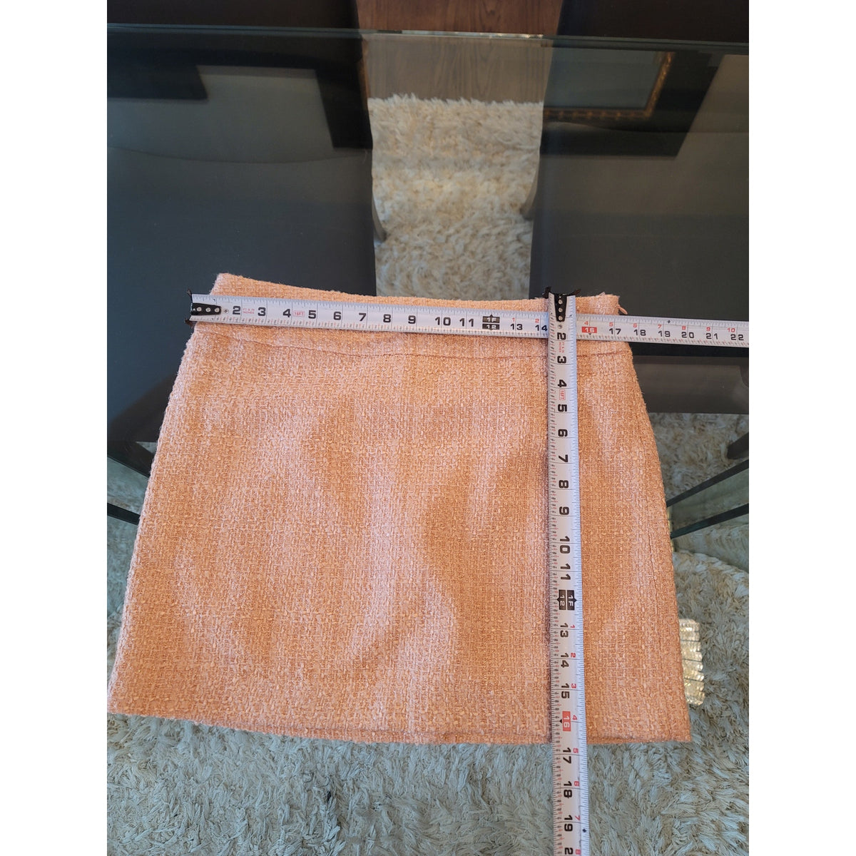The Limited Tweed Mini Skirt Women's SZ 10 Pink Boucle Lined Back Vent Stitch