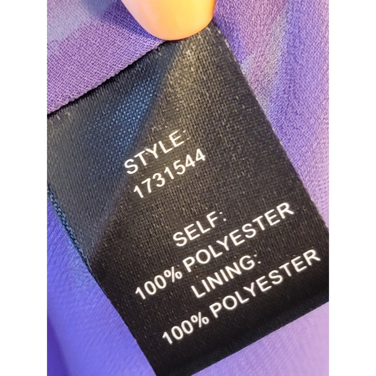 Fab'rik Blouse Small Purple Intricate Lace Trim Ruffle Mock Neck Casual Party
