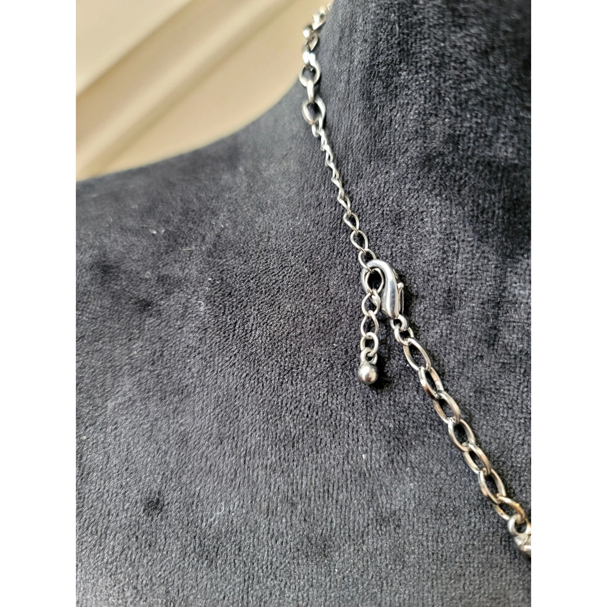 Vintage Silver Tone Rhinestone Bib Necklace Statement Collar Glam Jewelry