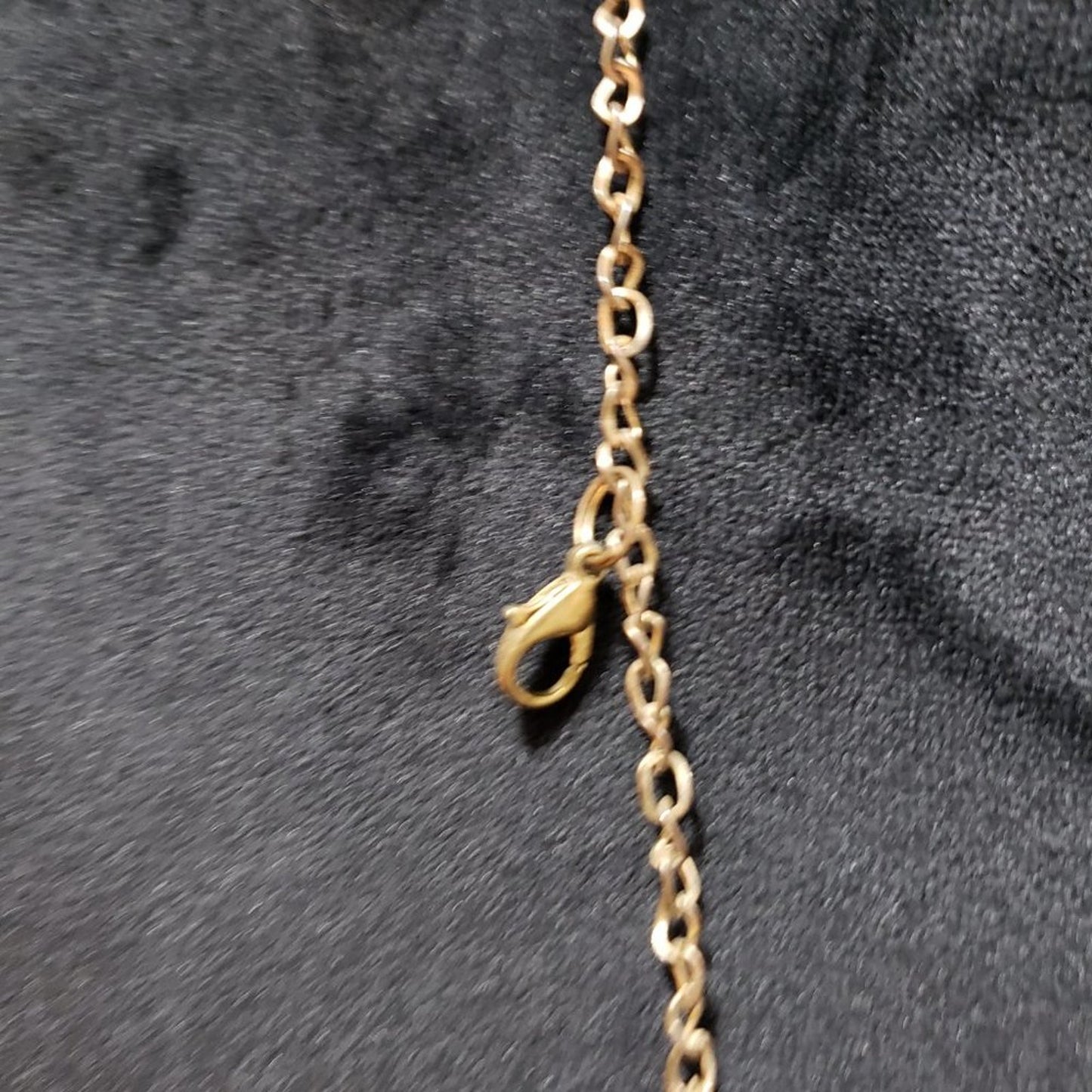 Women Fashion Gold Tone Beads Crystal Pendulum Pendant Necklace w/ Lobster Clasp