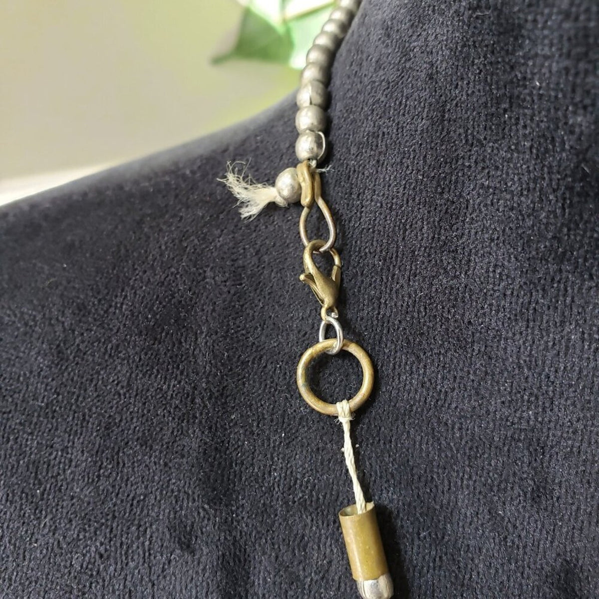 Women Gold Tone Metal Balls, Seed Beads Coins Charms Necklace with Lobster Clasp
