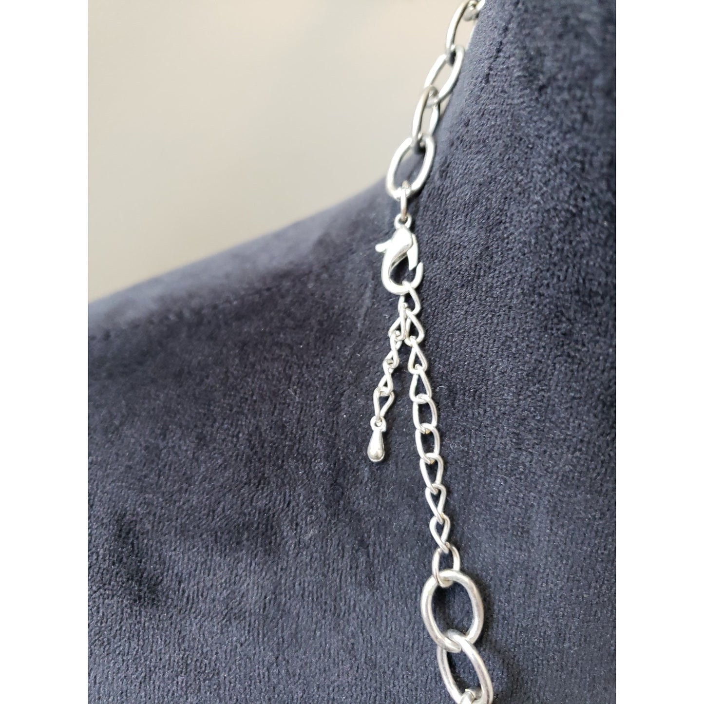 Women's Statement Cross Charm Layered Chain Necklace Lobster Clasp Crystal