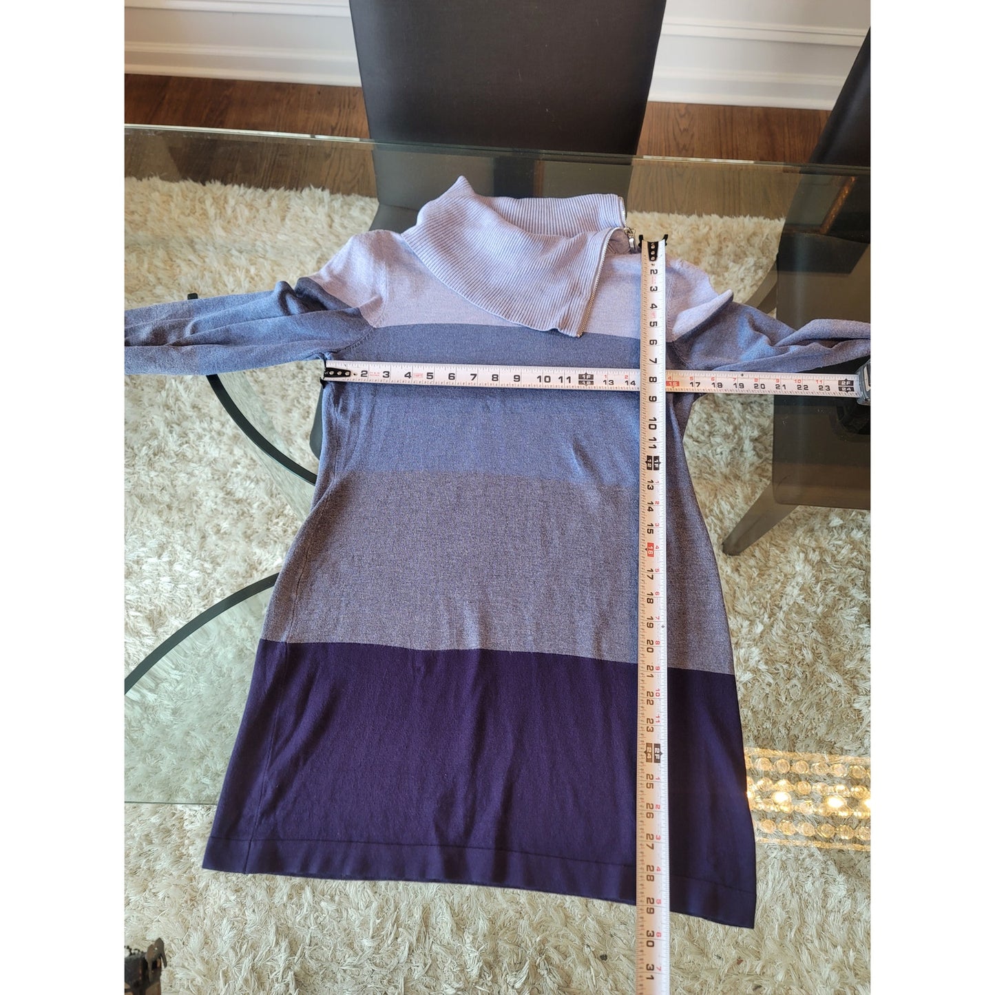 INC International Concepts Sweater Women's Size Petite Large Blue Tunic