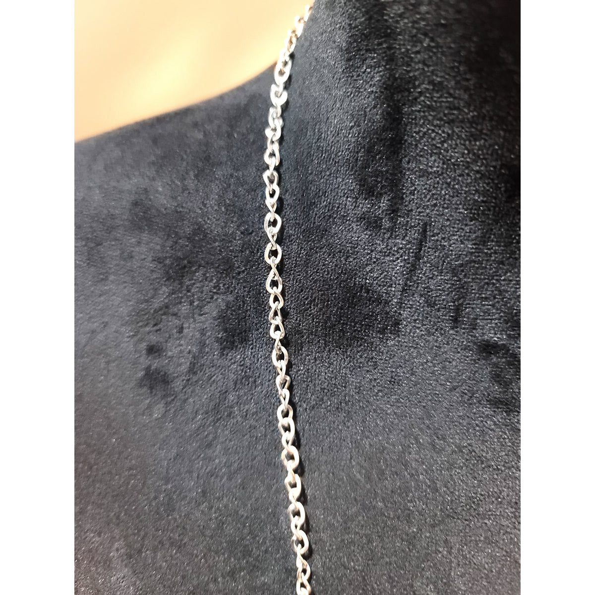 Women's Long Layered Necklace Silver Chain Clear Beads Lobster Clasp Jewelry