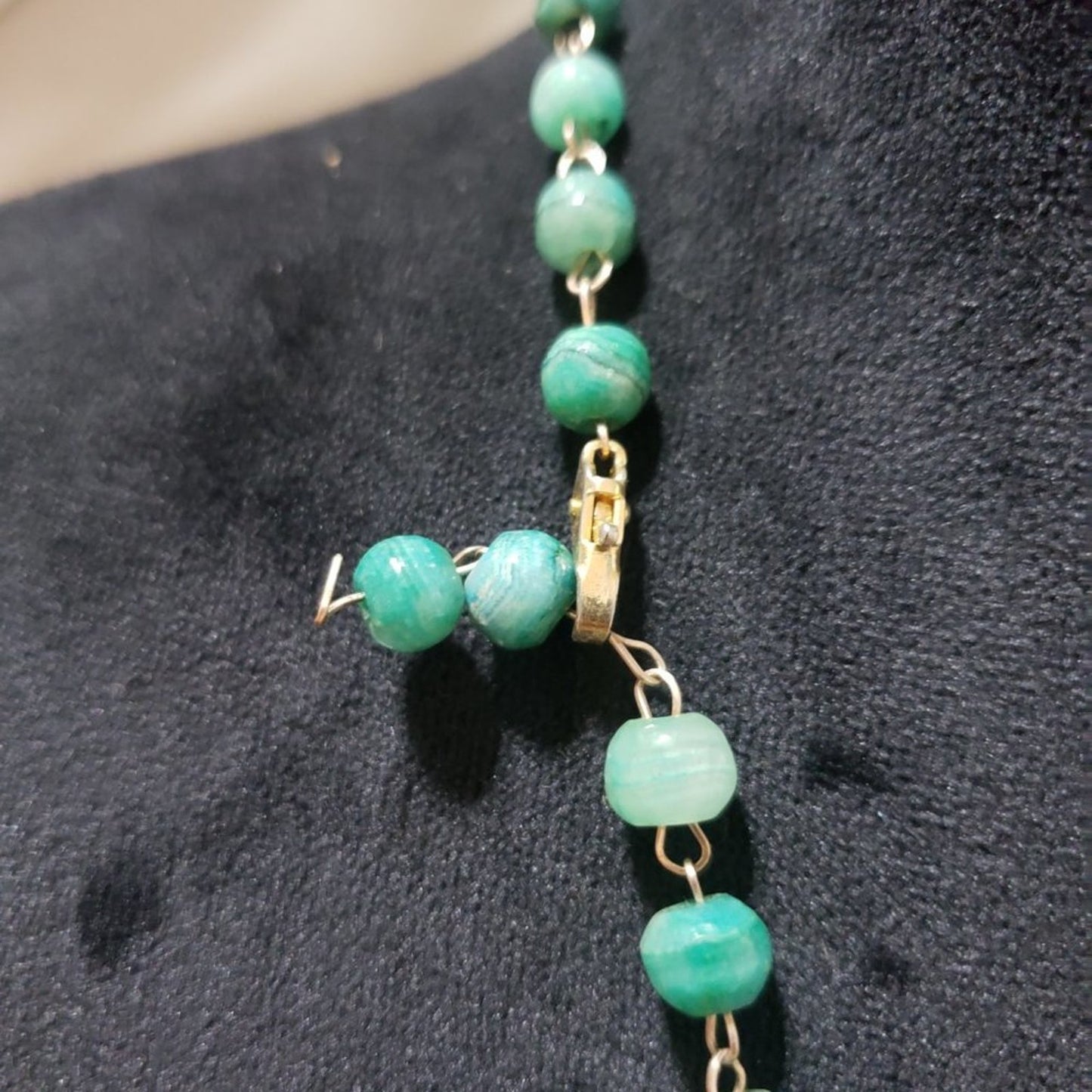 Womens Fashion Ocean Turquoise Color Necklace Chunky Beaded Pendant Necklace