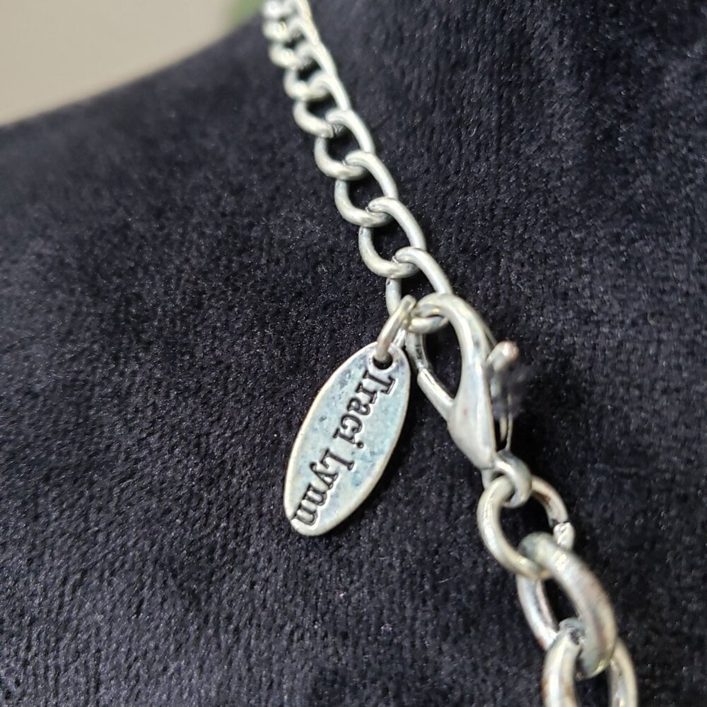 Traci Lynn Fashion Clear Rhinestone Hearts Necklace Jewelry with Lobster Clasp