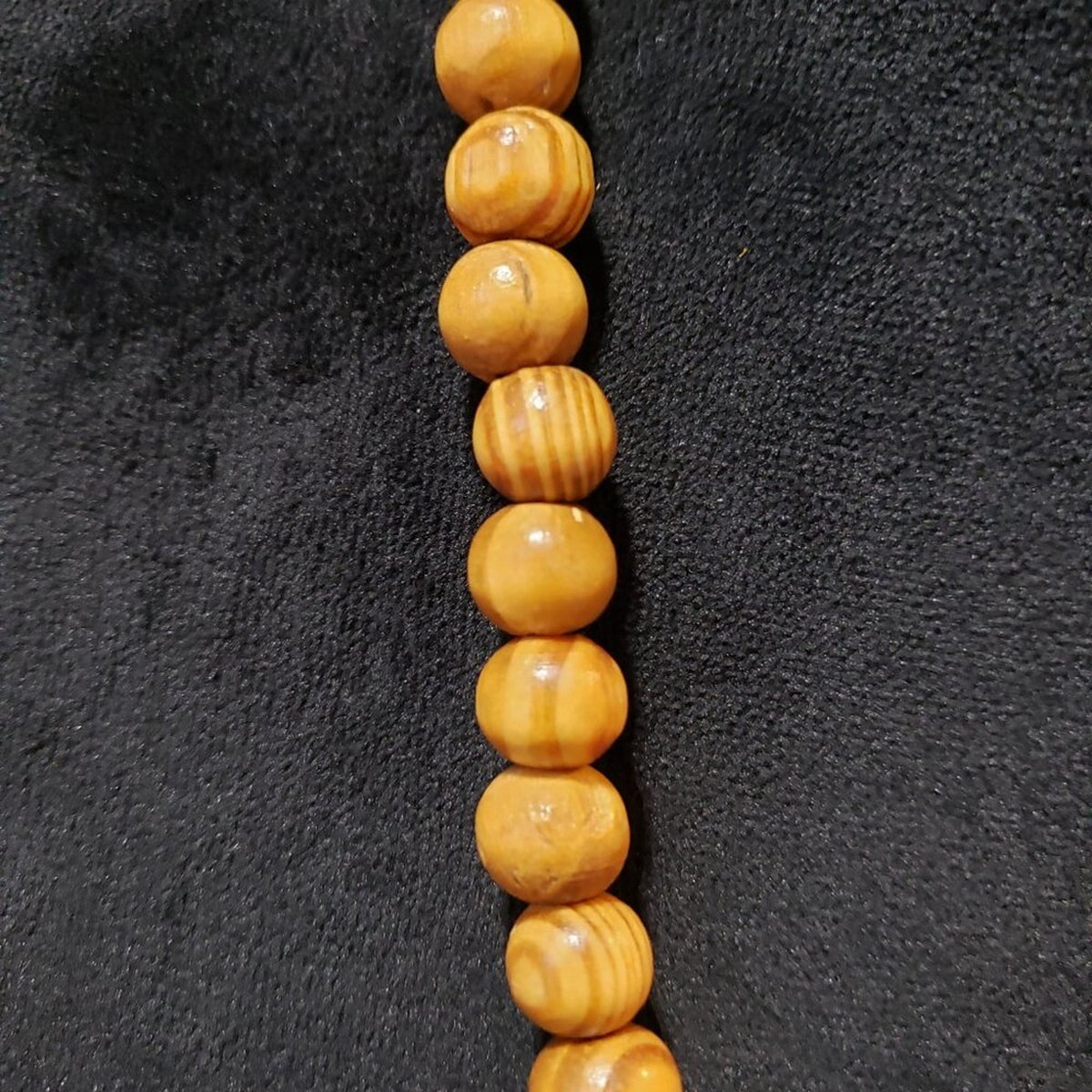 Womens Fashion White Stars Wooden Round Beads Tassel Necklace with Lobster Clasp