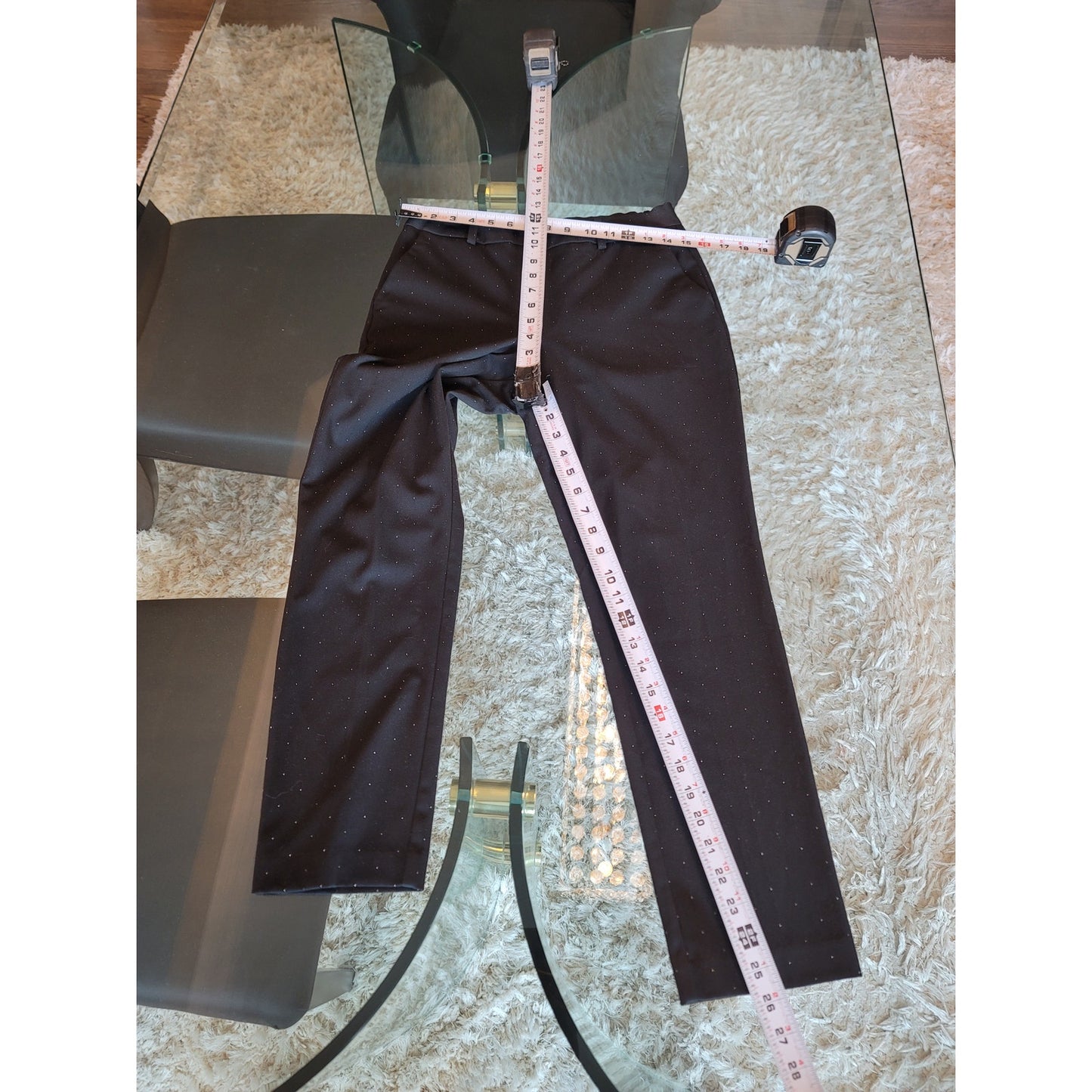 H&M Pants Women's Size Medium Black Stretch Slim Fit Work Trousers