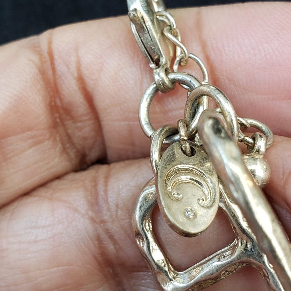 Charming Charlie Women Gold Tone Double Chunky Chain Necklace with Lobster Clasp