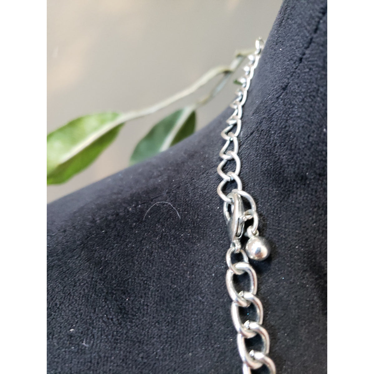 Womens Silver Tone Tribal Oxidised Charm Bib Statement Necklace with Lobster