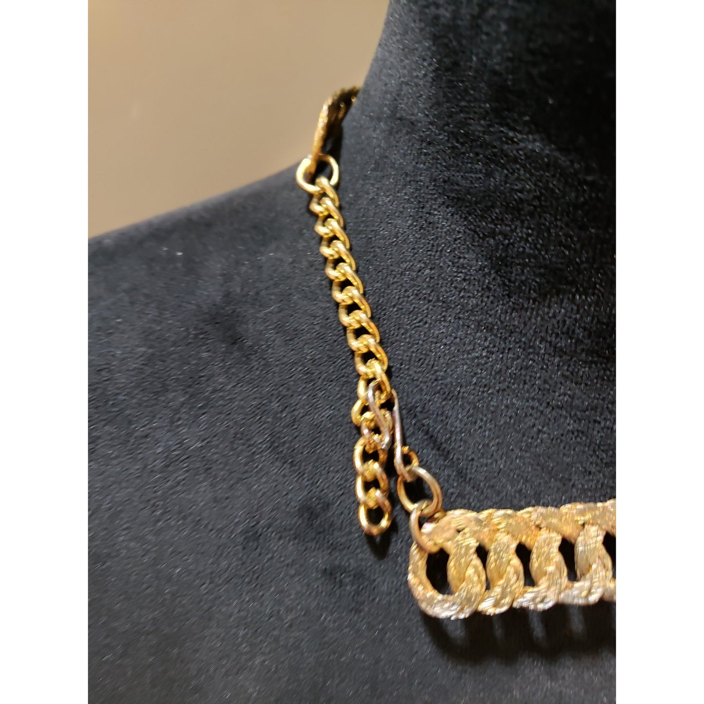Womens Fashion Bronze Tone Braided Wire Chain Necklace Jewelry with Hook & Eye