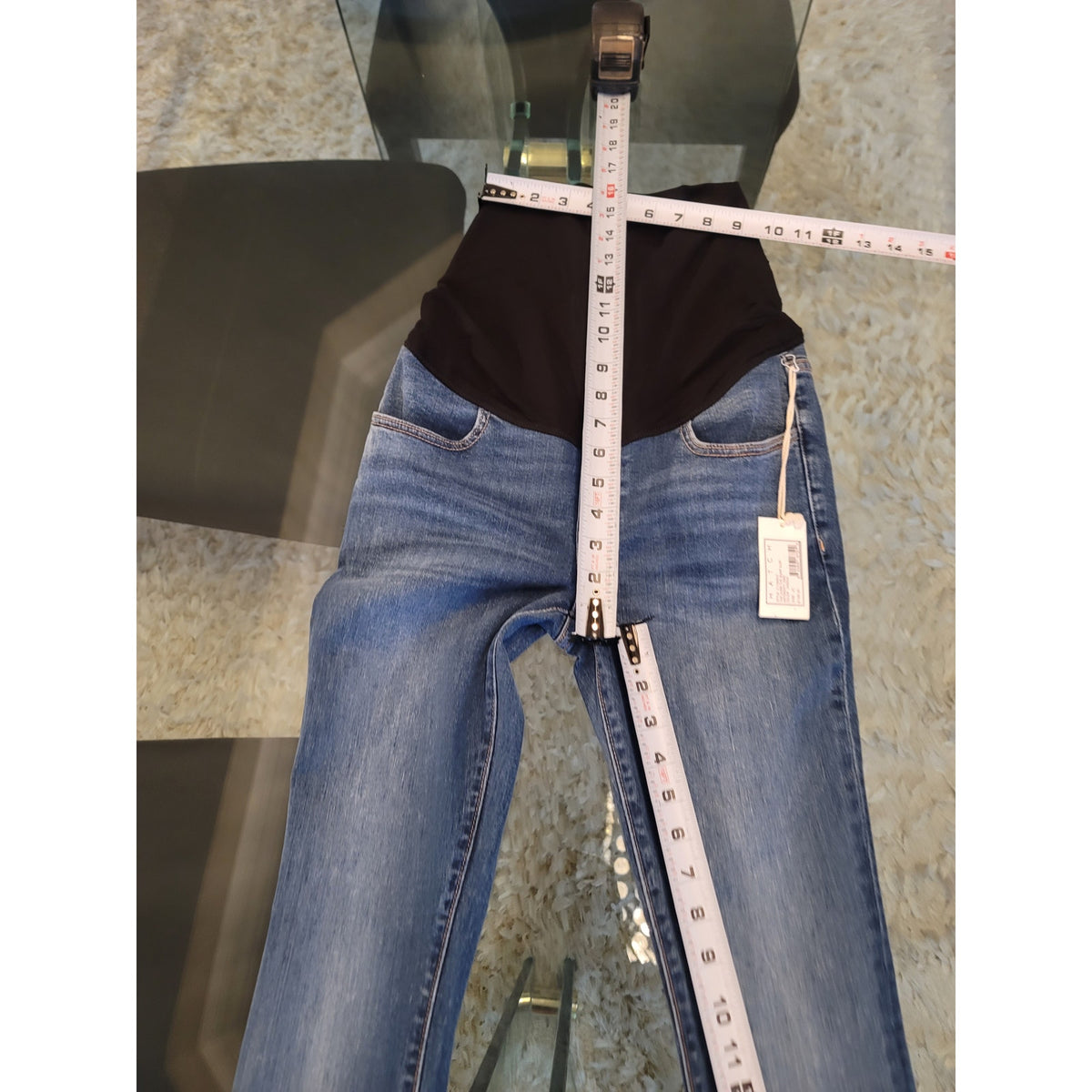 Hatch Maternity Over-the-Belly Skinny Jeans Women's Size 25 Blue Denim Slim Fit